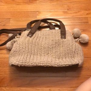 Brown knit bag